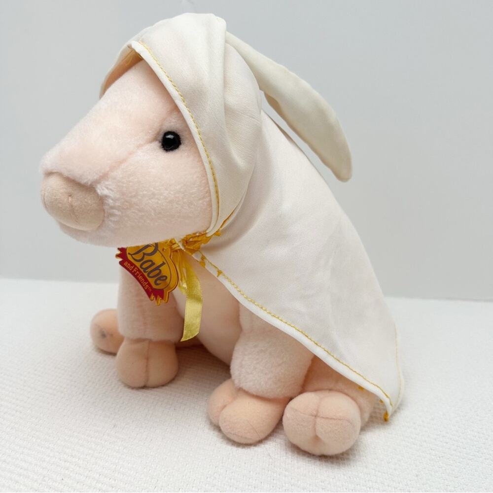 Babe pig plush with bunny cape rare